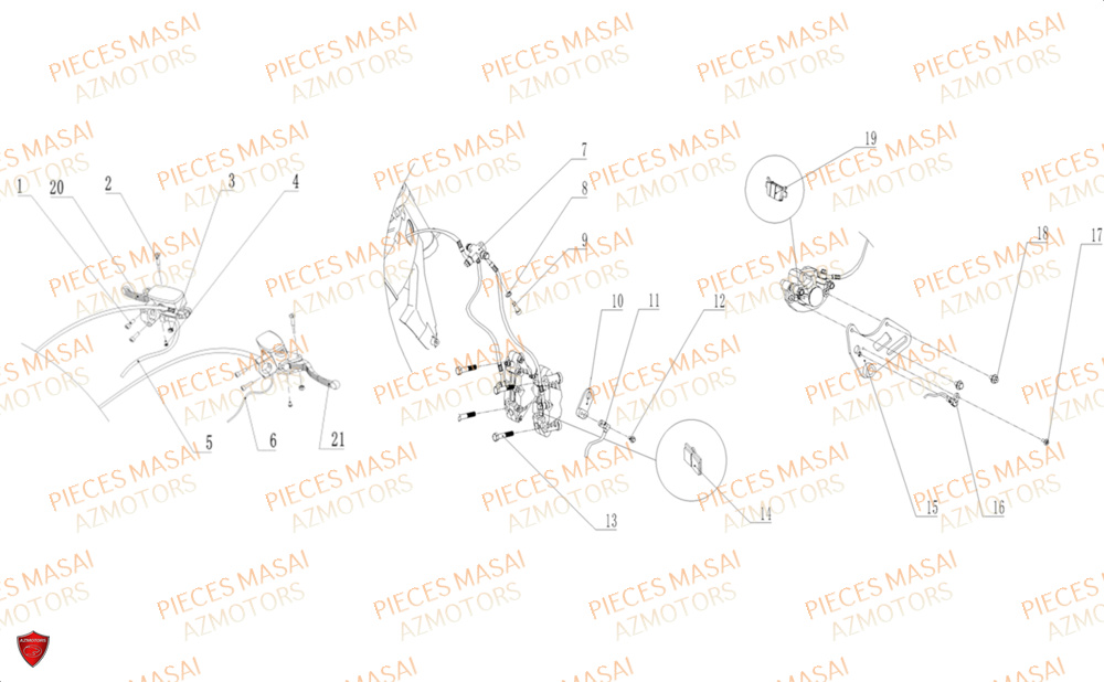 Systeme De Freinage 2 MASAI Pièces Moto RS1