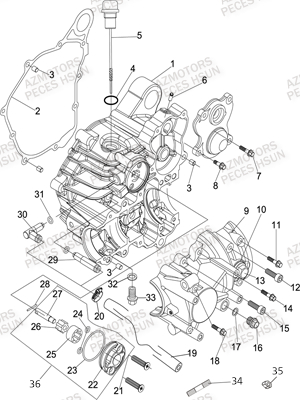 Boite De Vitesses HSUN Pièces Quad HSUN RS8 - 800cc 4x4 EFI