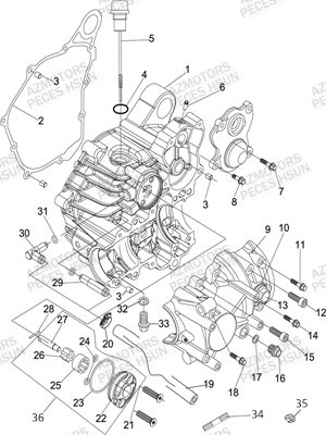 BOITE_DE_VITESSES HSUN Pièces Quad HSUN RS8 4x4 EFI