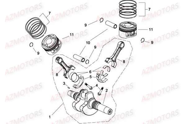 PISTON EMBIELLAGE AZMOTORS RS8