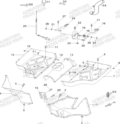 Repose Pieds HSUN Pièces Quad HSUN RS8 - 800cc 4x4 EFI