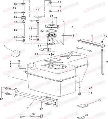 RESERVOIR A CARBURANT AZMOTORS RS8