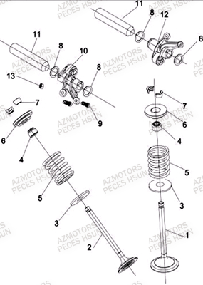 Soupapes HSUN Pièces Quad HSUN RS8 - 800cc 4x4 EFI