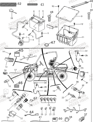 SYSTEME_ELECTRIQUE HSUN Pièces Quad HSUN RS8 4x4 EFI