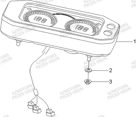 Tableau De Bord HSUN Pièces Quad HSUN RS8 - 800cc 4x4 EFI