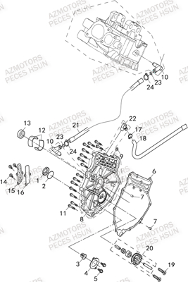 Cache Carter Droit HSUN Pièces Quad HSUN RS8R/RS8 2013--> - 800cc 4x4 EFI 