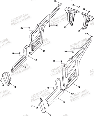 CARROSSERIE LATERALE HSUN RS8R RS8 2013