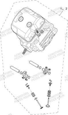 Culasse HSUN Pièces Quad HSUN RS8R/RS8 2013--> - 800cc 4x4 EFI 