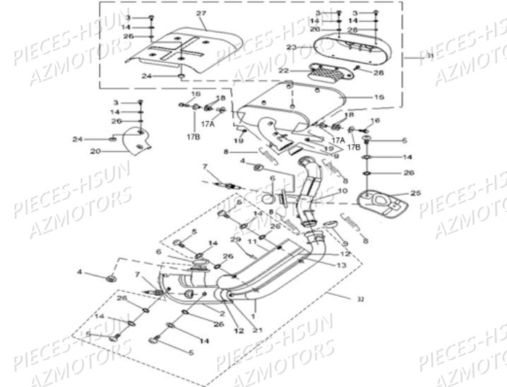 ENSEMBLE ECHAPPEMENT AZMOTORS RS8R RS8 2013