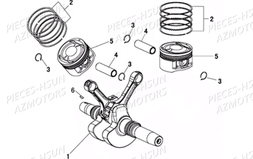 PISTON EMBIELLAGE AZMOTORS RS8R RS8 2013