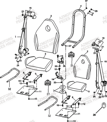 SIEGES HSUN RS8R RS8 2013