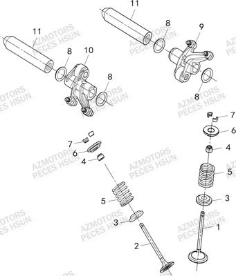 Soupapes HSUN Pièces Quad HSUN RS8R/RS8 2013--> - 800cc 4x4 EFI 