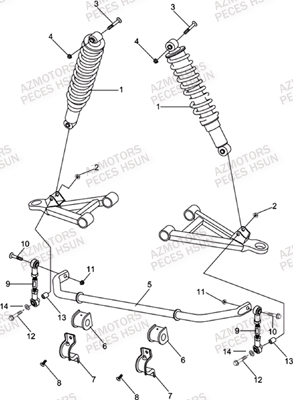 SUSPENSION AVANT pour RS8R RS8 2013