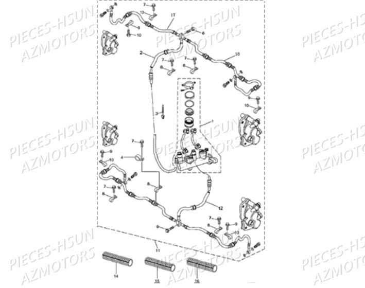 SYSTEME DE FREINAGE AZMOTORS RS8R RS8 2013