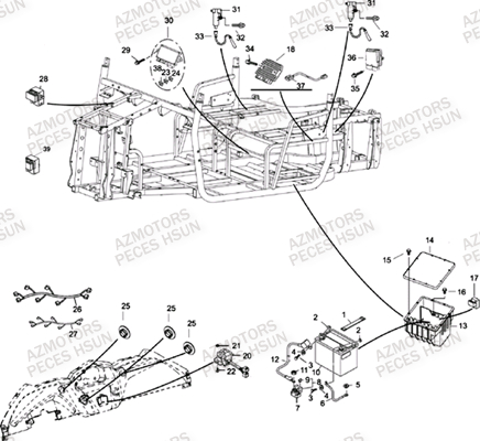 Systeme Electrique HSUN Pièces Quad HSUN RS8R/RS8 2013--> - 800cc 4x4 EFI 