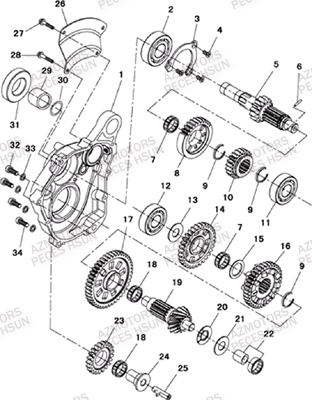 Transmission HSUN Pièces Quad HSUN RS8R/RS8 2013--> - 800cc 4x4 EFI 