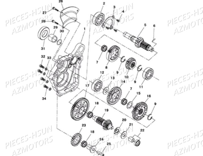 TRANSMISSION BOITE DE VITESSES AZMOTORS RS8R RS8 2013