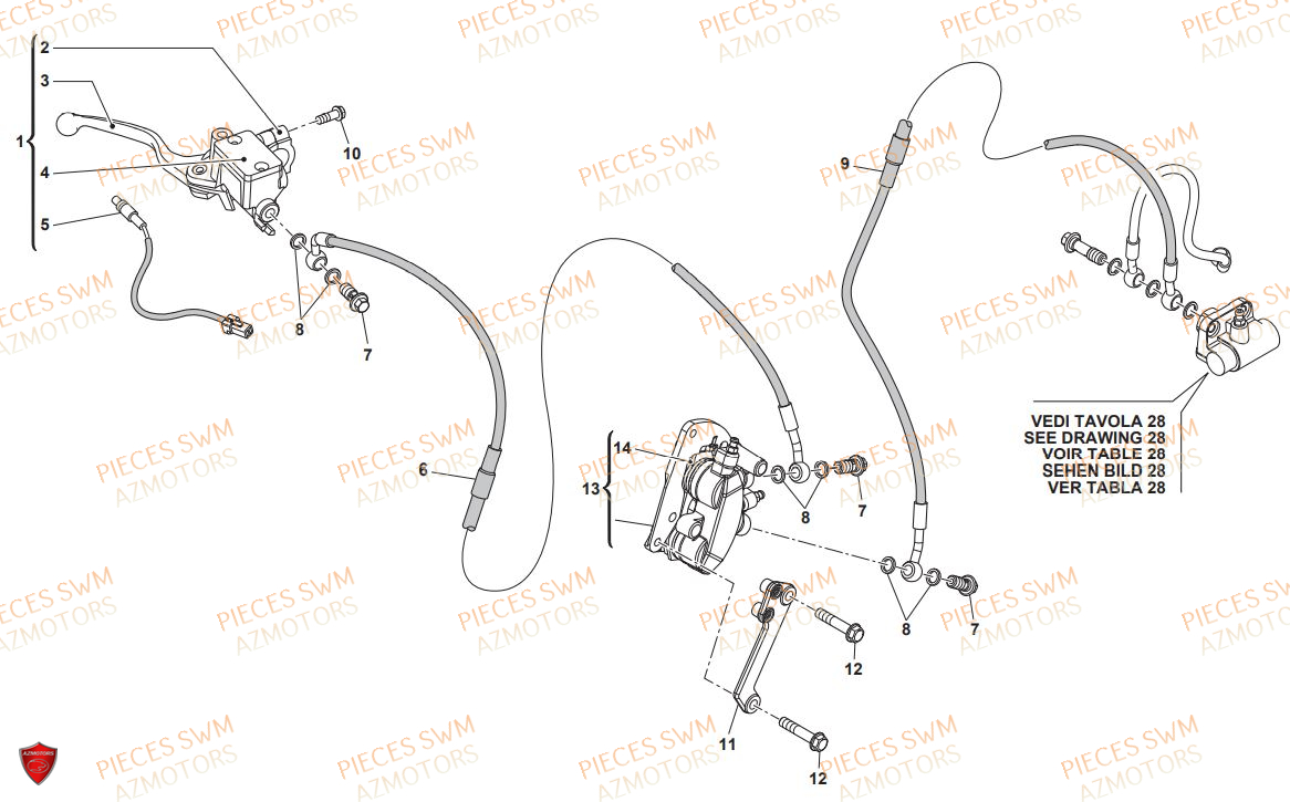 FREIN AVANT pour RS 125 ENDURO 2019