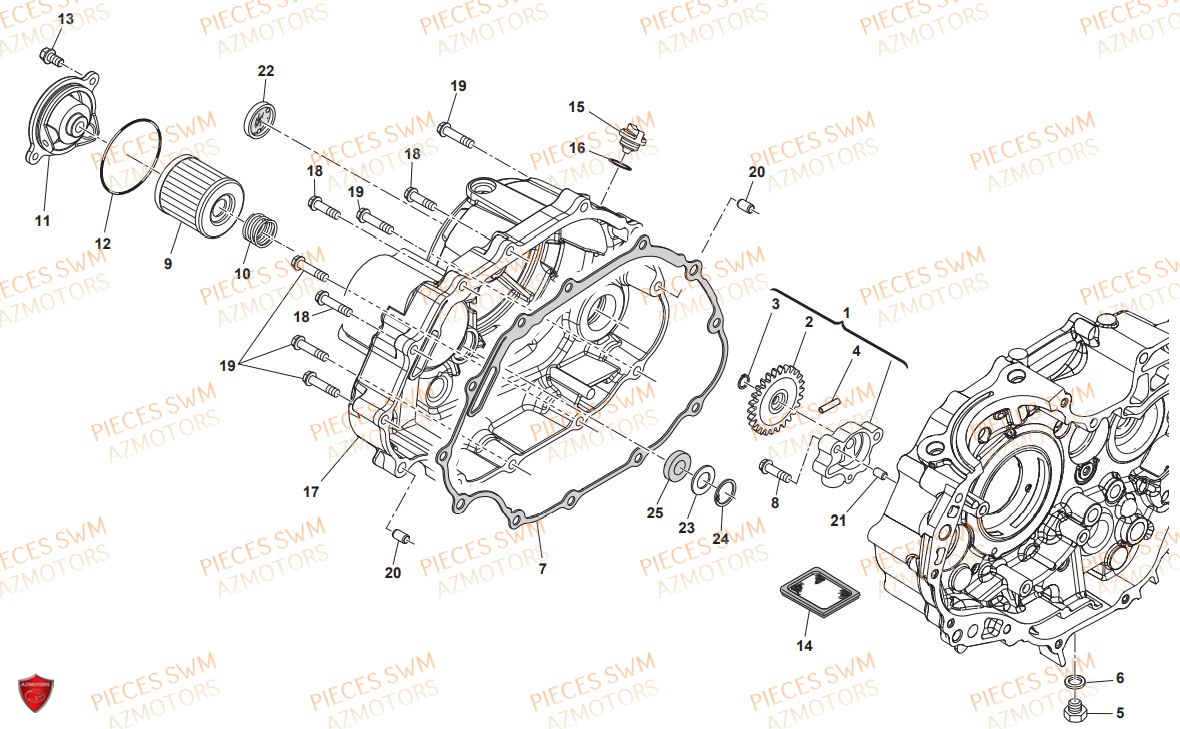 POMPE A HUILE pour RS 125 ENDURO 2019