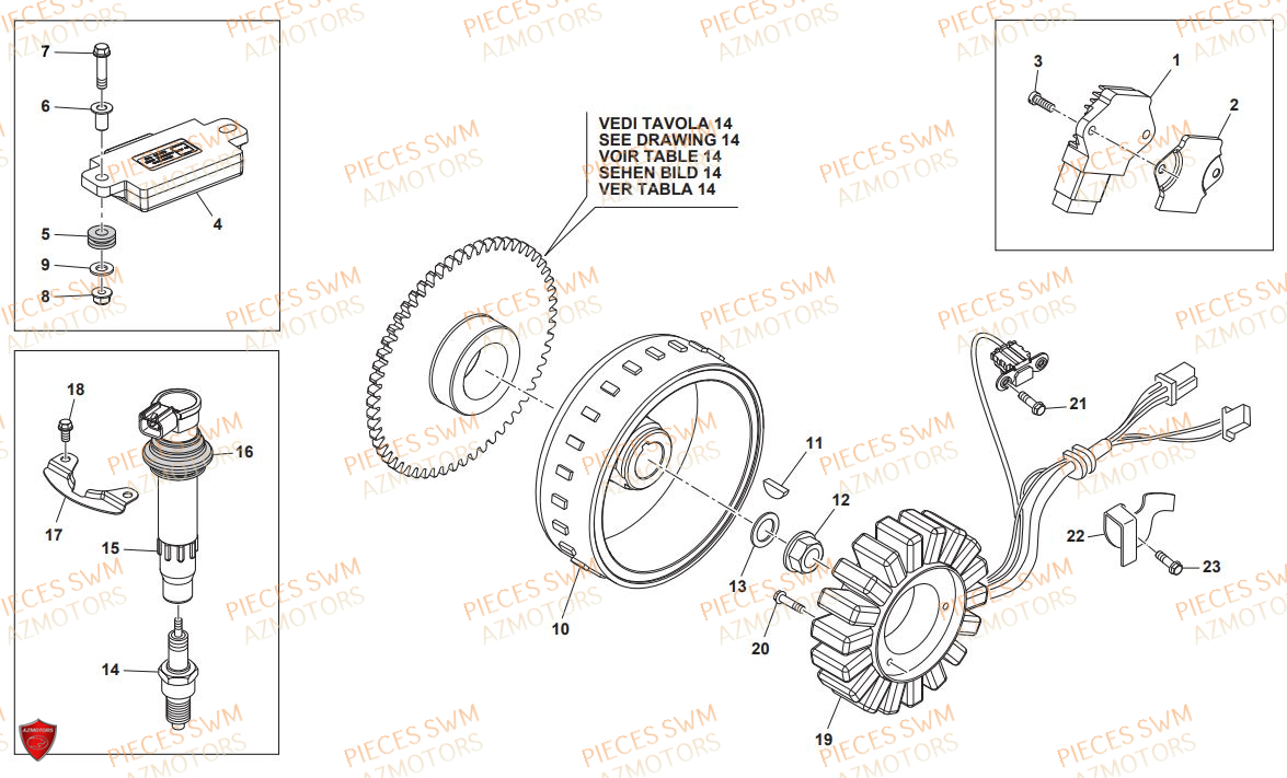 Allumage SWM Pieces SWM Origine RS 125R ENDURO E4(2020)
