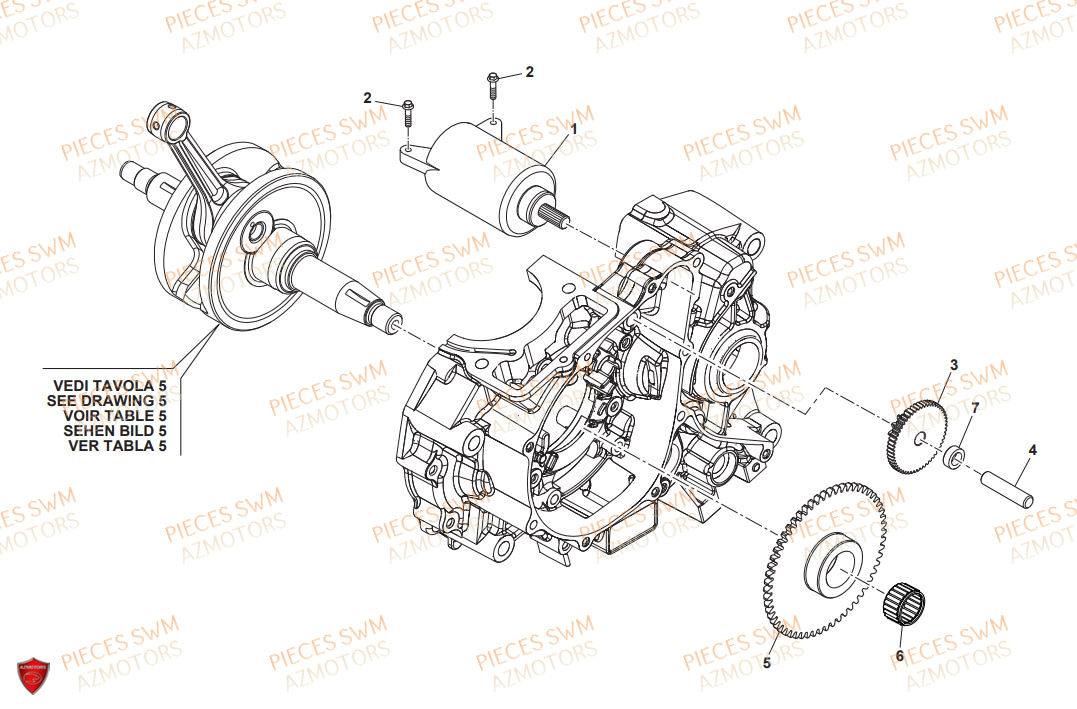 Demarreur SWM Pieces SWM Origine RS 125R ENDURO E4(2020)
