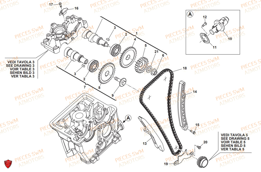 DISTRIBUTION SWM RS 125 ENDURO 2020