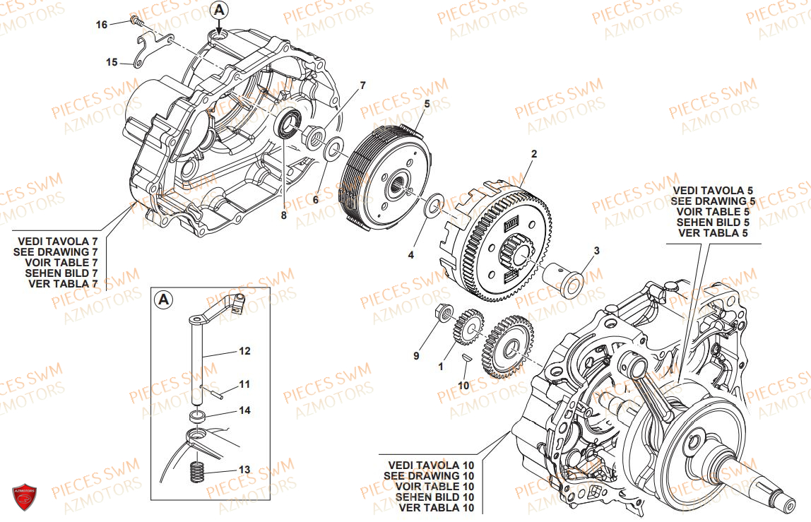 EMBRAYAGE SWM RS 125 ENDURO 2020