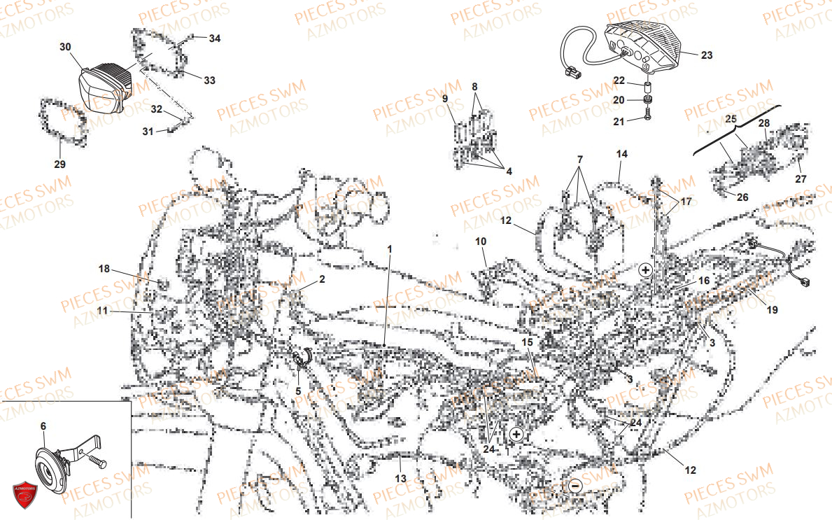 EQUIPEMENT_ELECTRIQUE SWM Pieces SWM Origine ENDURO RS 125R E4 (2020)
