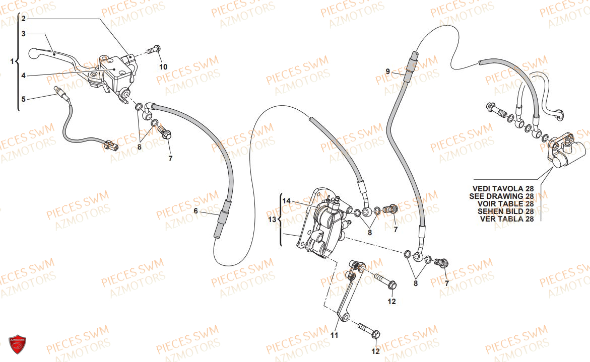 FREIN AVANT SWM RS 125 ENDURO 2020