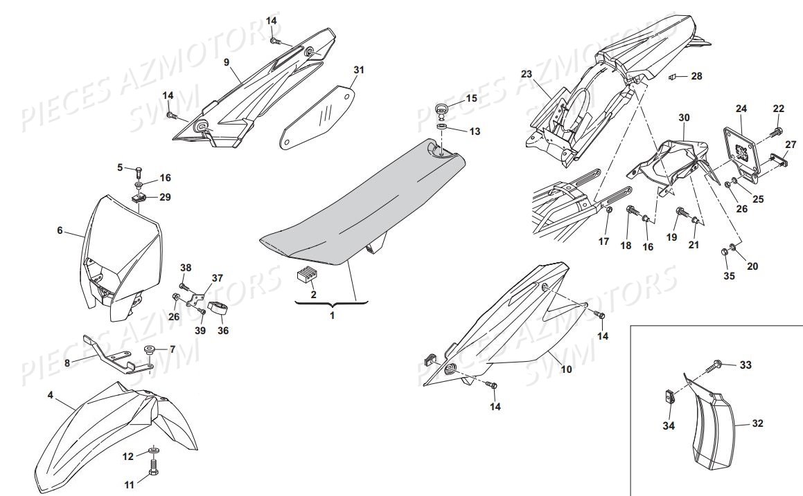 ② Support plaque d'imm. de moto à -50% - 15€ — Pièces