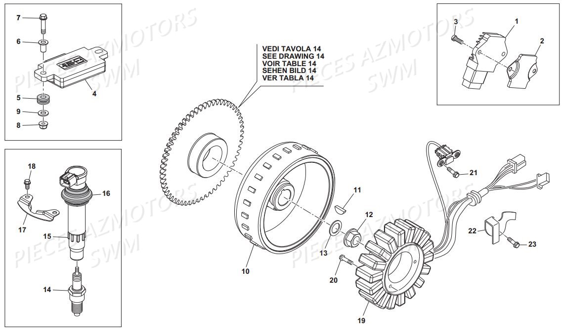 ELECTRICITE 2 pour RS 125 R ENDURO