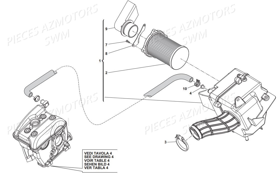 FILTRE A AIR pour RS 125 R ENDURO