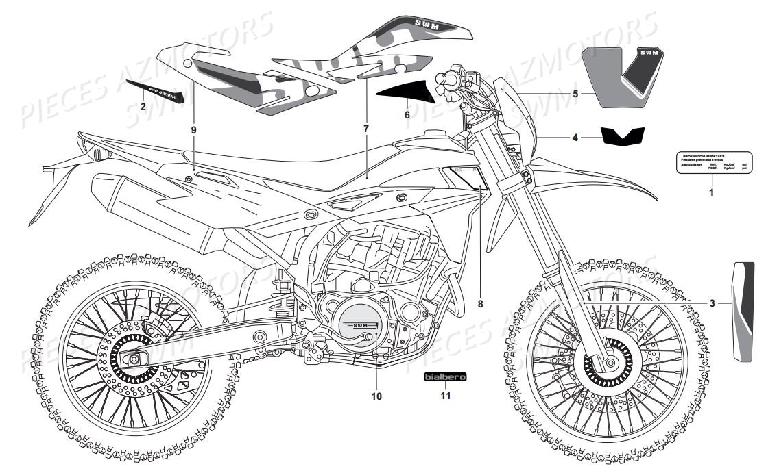 STICKERS_VERSION_RS125R SWM Pieces SWM Origine ENDURO RS 125R E4 (2017)
