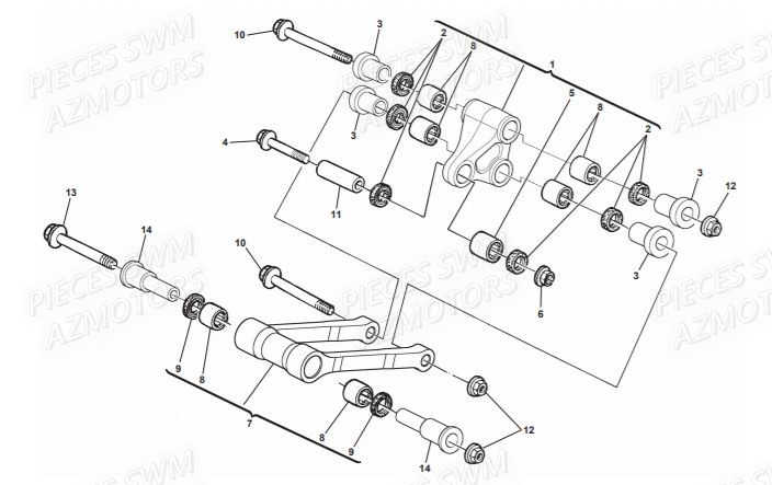 Bielle De Suspension SWM Pieces SWM Origine RS 300R ENDURO (2016)