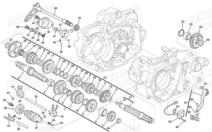 Boite De Vitesses SWM Pieces SWM Origine RS 300R ENDURO (2016)