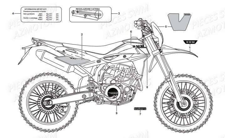 Decors SWM Pieces SWM Origine RS 300R ENDURO (2016)