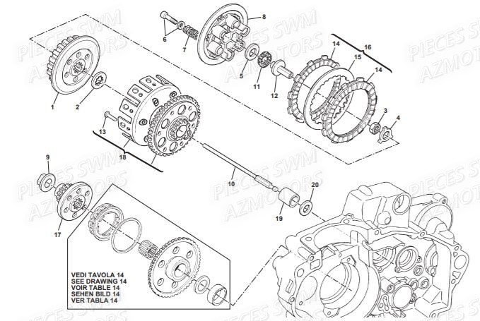 EMBRAYAGE pour RS 300 R 2016