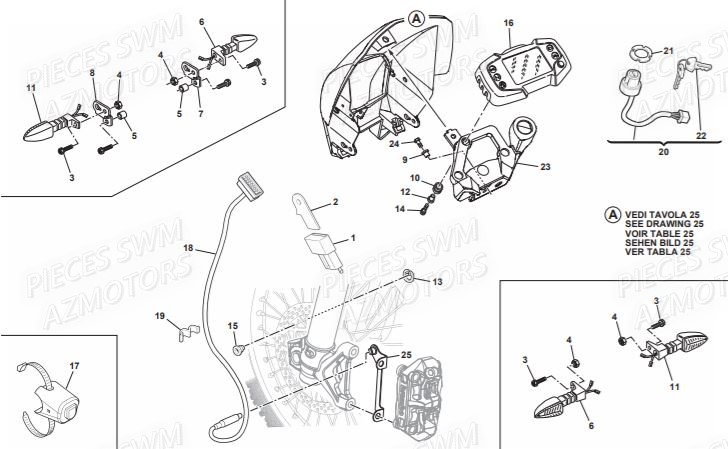 EQUIPEMENT_ELECTRIQUE SWM Pieces SWM Origine ENDURO RS 300R (2016)
