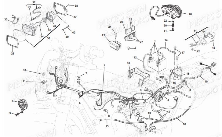 SYSTEME_ELECTRIQUE SWM Pieces SWM Origine ENDURO RS 300R (2016)
