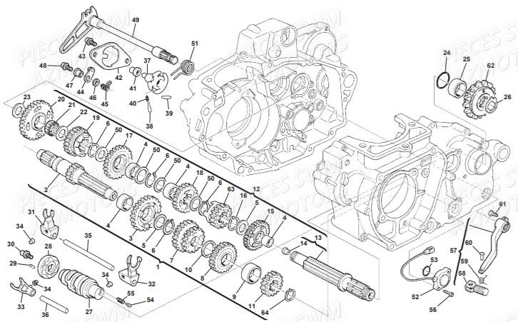 Boite De Vitesses SWM Pieces SWM Origine RS 500R ENDURO (2016)

