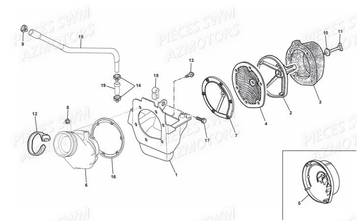 Filtre A Air SWM Pieces SWM Origine RS 500R ENDURO (2016)
