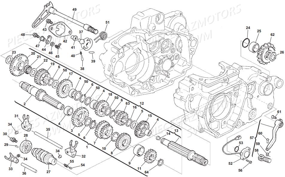Commande De Vitesses SWM Pieces SWM Origine RS 500R ENDURO E4 (2017)(ZN0B103AAHV)
