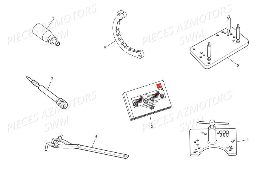 Outils D Assistance Manuel SWM Pieces SWM Origine RS 500R ENDURO E4 (2017)(ZN0B103AAHV)
