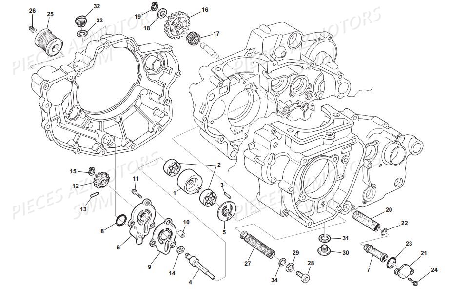 Pompe Huile SWM Pieces SWM Origine RS 500R ENDURO E4 (2017)(ZN0B103AAHV)
