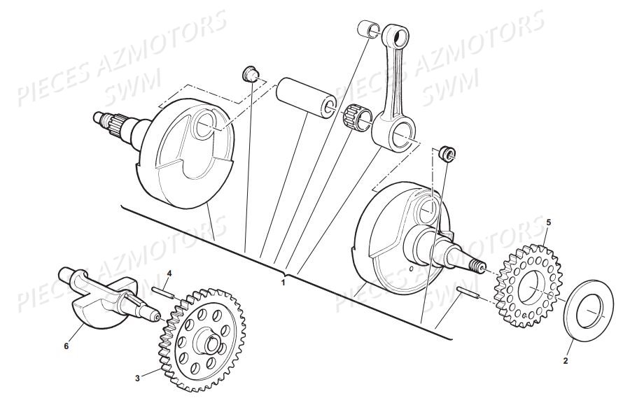 Vilebrequin SWM Pieces SWM Origine RS 500R ENDURO E4 (2017)(ZN0B103AAHV)
