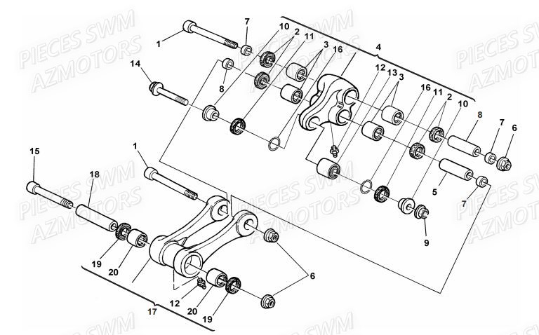 Biellette De Suspensions SWM Pieces SWM ENDURO RS 650R