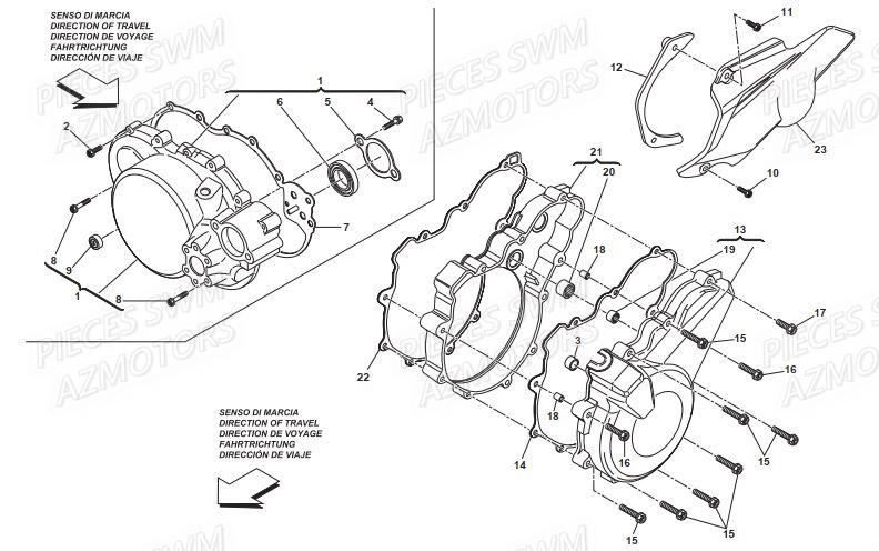 Caches Carters SWM Pieces SWM ENDURO RS 650R