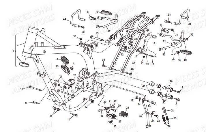 CADRE SWM Pieces ENDURO SWM RS 650R