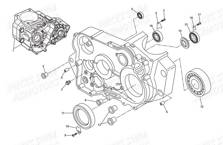 Carter Droit SWM Pieces SWM ENDURO RS 650R