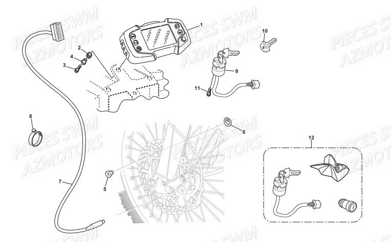 Compteur SWM Pieces SWM ENDURO RS 650R